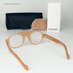 Loewe Men Eyeglasses Shiny Light Pink Demo Round LW50009I 072 BRAND NEW